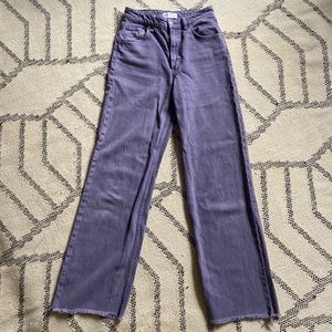 Zara purple wide leg jeans